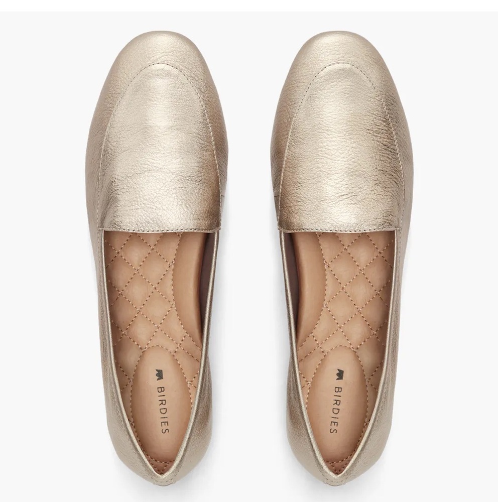 Birdies THE VESPER Gold Leather size 9.5 Brand new, never worn.
